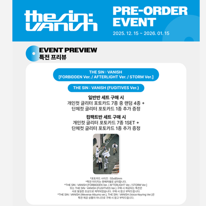 ENHYPEN mini 7th Album [THE SIN VANISH] FUGITIVES Ver. (Compact) (Online Benefit)