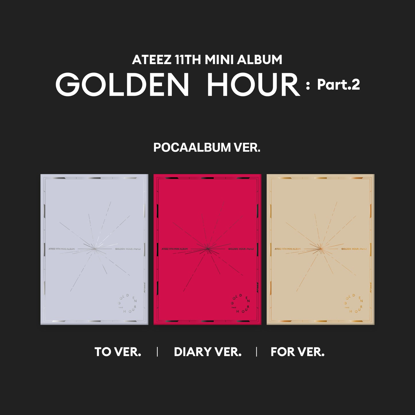 ATEEZ 11th EP [GOLDEN HOUR : Part.2] POCA ALBUM VER.(+Online Benefit)