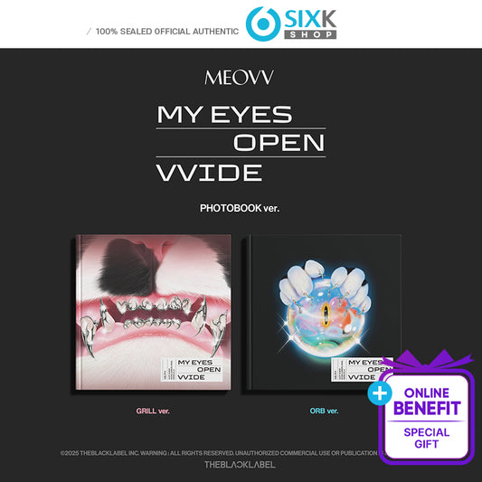 MEOVV - 1st EP ALBUM [MY EYES OPEN VVIDE] (PHOTOBOOK ver.)(MWAVE Signed CD)