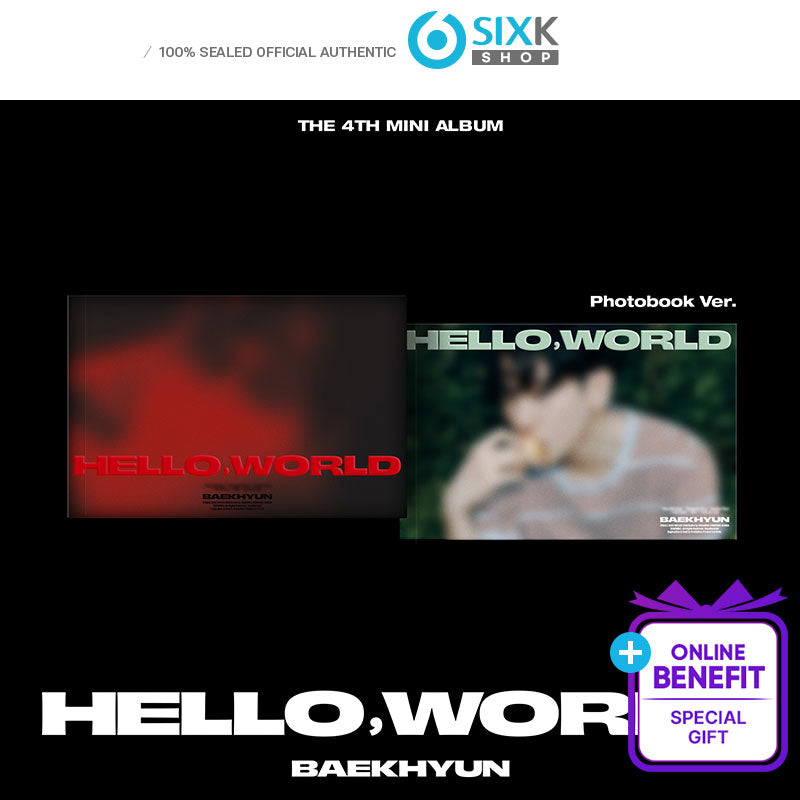 BAEKHYUN Mini 4th Albim [Hello, World] (Photobook ver.)(+Online Benefit)