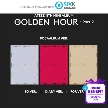 ATEEZ 11th EP [GOLDEN HOUR : Part.2] POCA ALBUM VER.(+Online Benefit)