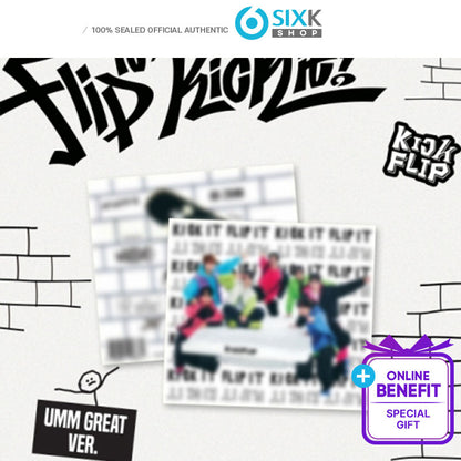 KickFlip 1th Mini Album [Flip it, Kick it!](Umm Great ver.) DIgipack (Online Benefit)