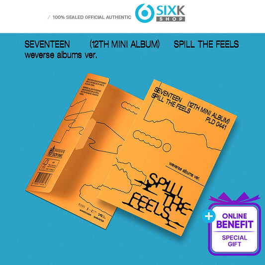 SEVENTEEN 12th Mini Album [SPILL THE FEELS] (Weverse Album /+Online Benefit)