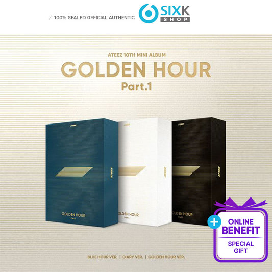 [Pre Order] ATEEZ 10TH Mini Album - GOLDEN HOUR : Part.1 (ALL MD POB+Choose Member)