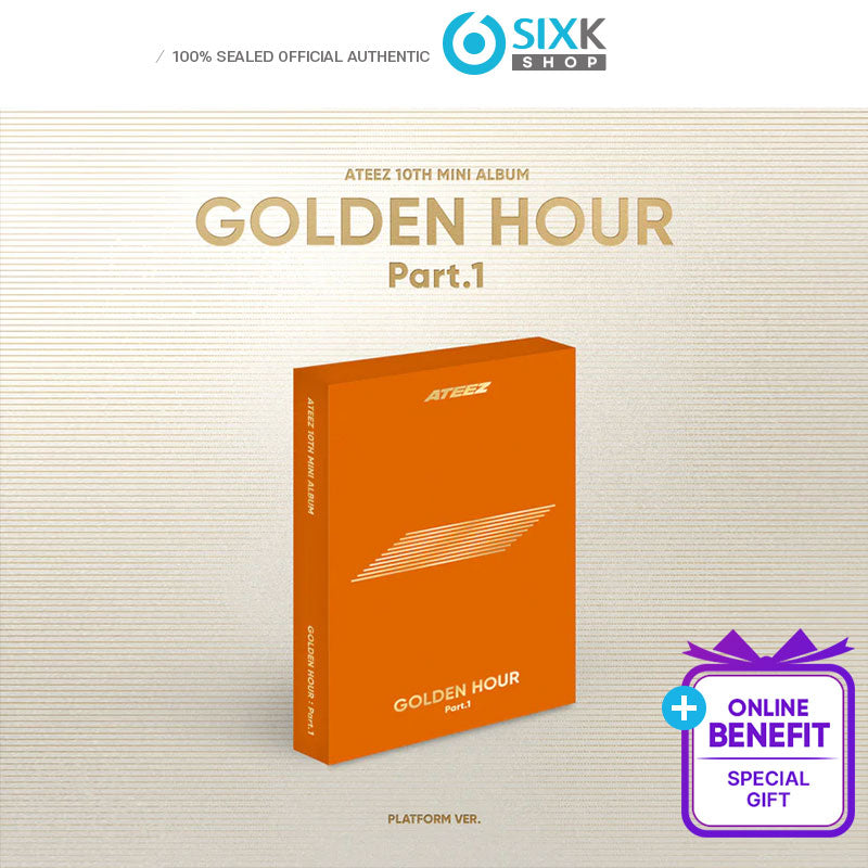 ATEEZ 10th Mini Album - GOLDEN HOUR : Part.1 (Platform Ver / +Online Benefit)
