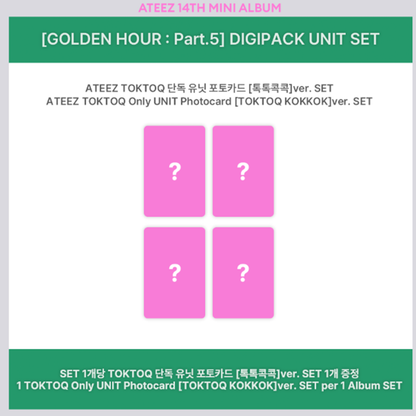 ATEEZ - 14TH MINI ALBUM [GOLDEN HOUR : Part.5] DIGIPACK UNIT VER. (Online Benefit)
