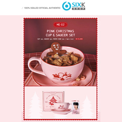 SM 2024 PINK CHRISTMAS CUP & SAUCER SET