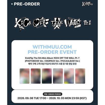 KickFlip - The 5th Mini Album [KICK OFF THE WALL Pt. 1]  POCAALBUM Ver. (Online Benefit)