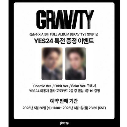 KIM JUN SU(XIA) - 5th FULL ALBUM [GRAVITY] Cosmic Ver. (Online Benefit)