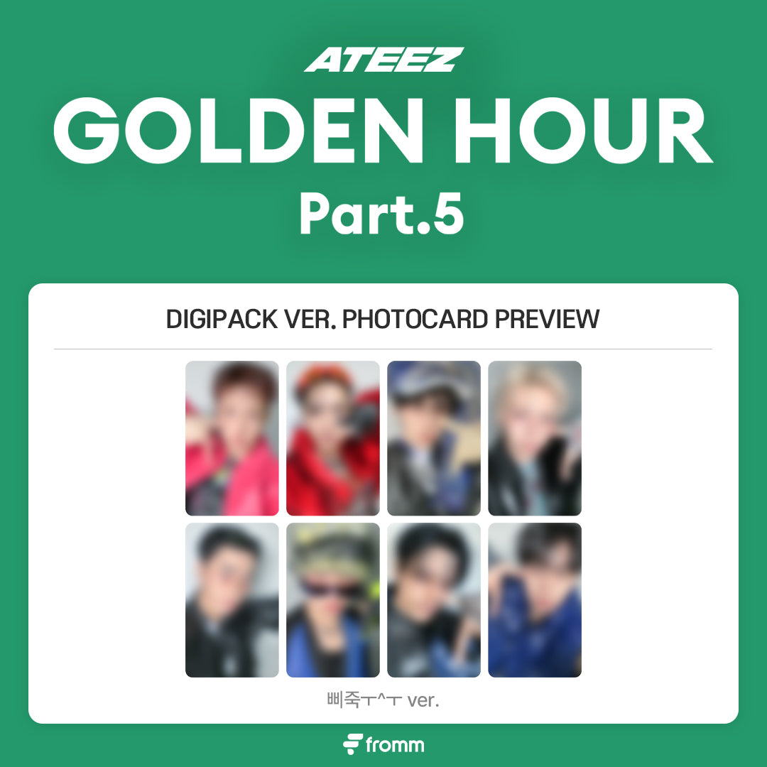ATEEZ - 14TH MINI ALBUM [GOLDEN HOUR : Part.5] DIGIPACK VER. (Online Benefit)(MEMBER CHOICE)