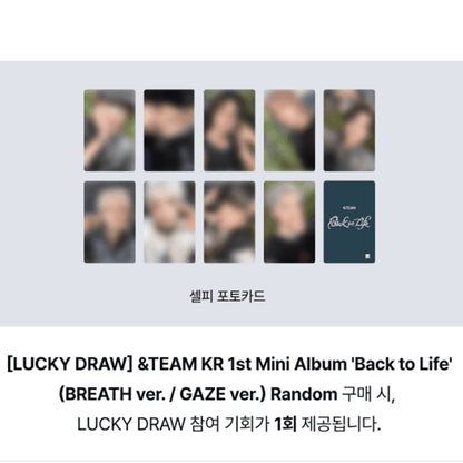 &TEAM KR 1st Mini Album [Back to Life] (Lucky draw)