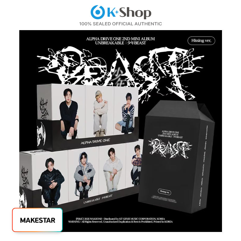ALPHA DRIVE ONE - 2ND MINI ALBUM [UNBREAKABLE : BOY BEAST] Hissing Ver.(MAKESTAR EVENT)