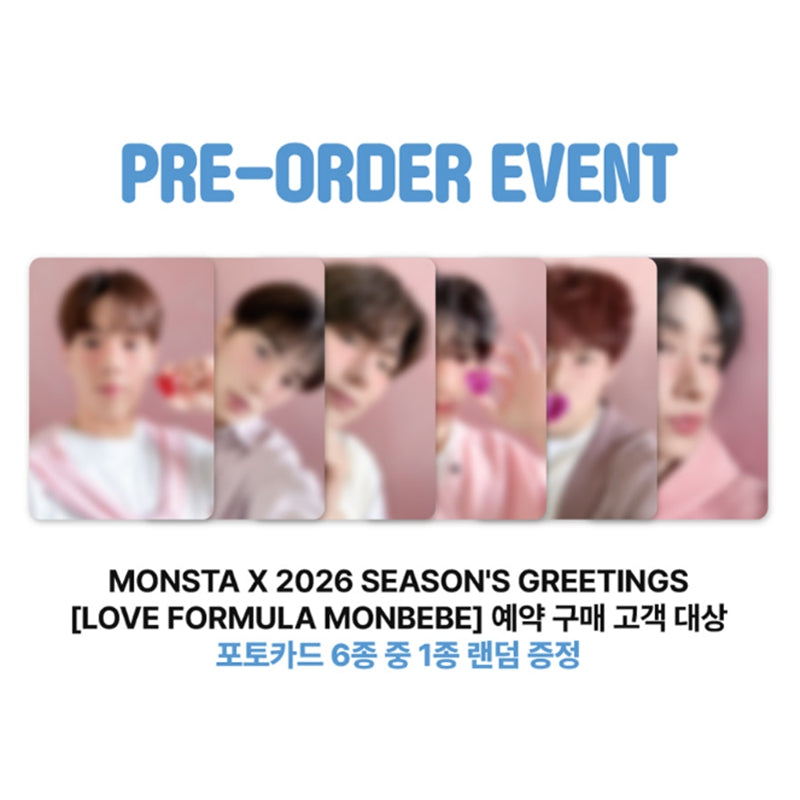 2026 MONSTA X SEASON'S GREETINGS LOVE FORMULA MONBEBE Ver. (Online Benefit)