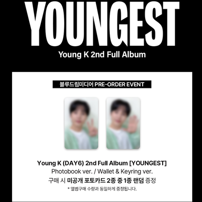 Young K (DAY6) – THE 2ND FULL ALBUM [YOUNGEST] Photobook Ver. (Online Benefit)