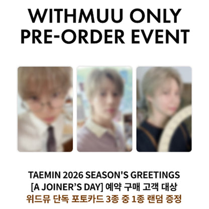 TAEMIN(SHINee) 2026 SEASON'S GREETINGS [A JOINER'S DAY]