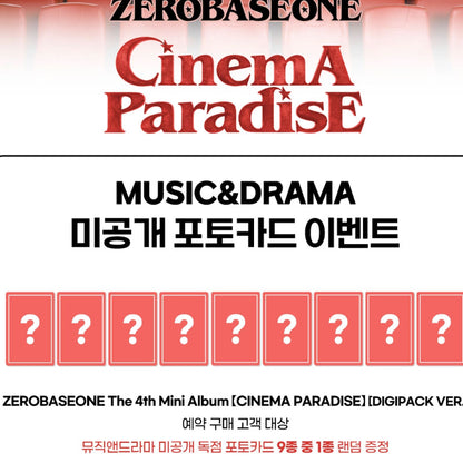 ZEROBASEONE The 4th Mini Album [CINEMA PARADISE] (DIGIPACK ver.)(+Online Benefit)