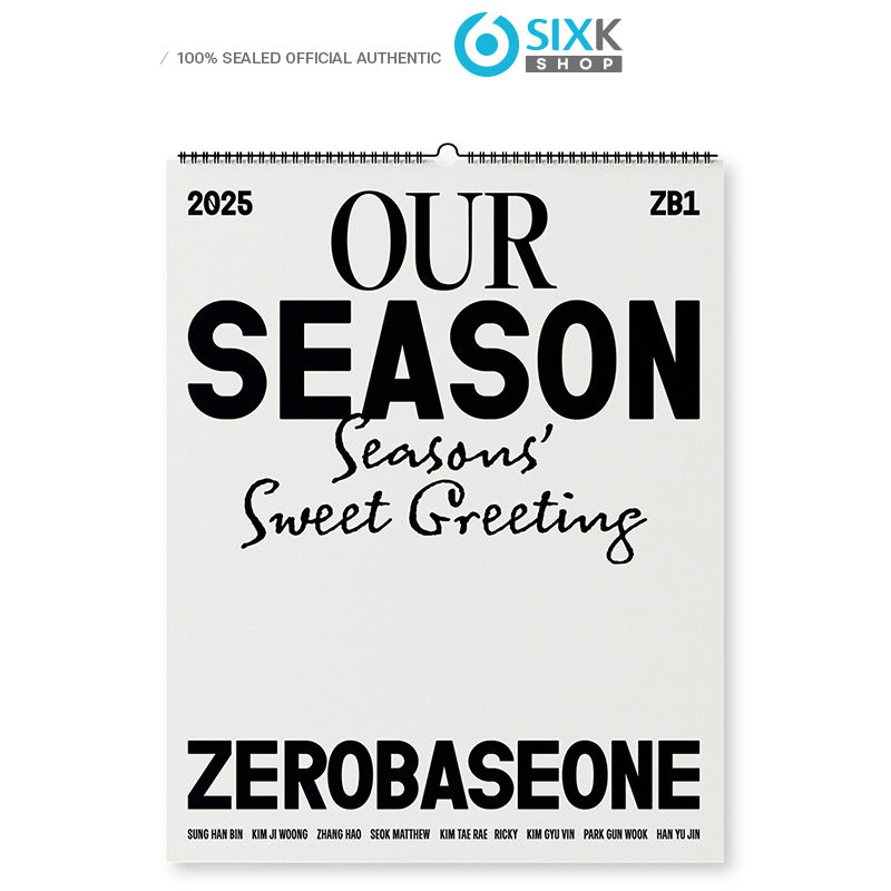 ZEROBASEONE 2025 SEASON'S GREETING [OUR Season] - wall calendar