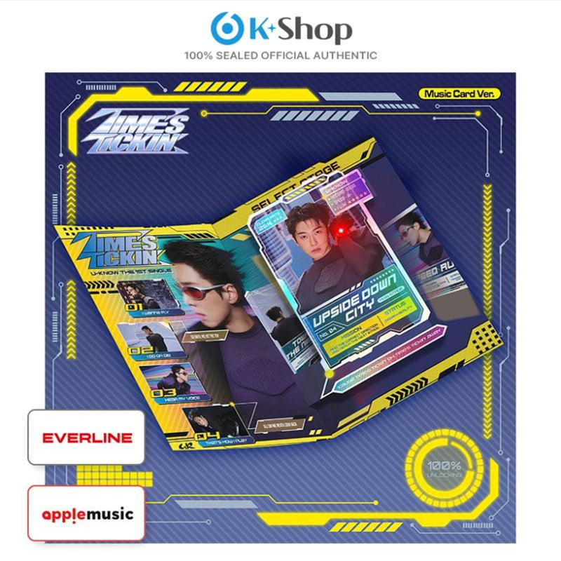 U-KNOW THE 1ST SINGLE ALBUM [Times Tickin] Music Card Ver. (2ND LUCKY DRAW)