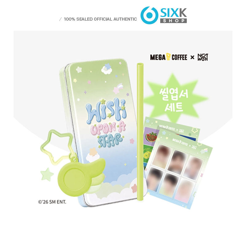 MEGA COFFEE x NCT WISH [STRAW PICK KEYRING AND TIN CASE SET] (OFFICIAL BENEFIT)