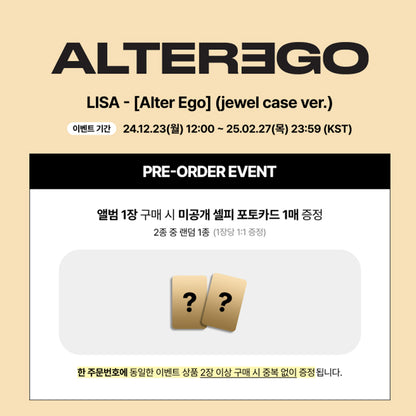 LISA [Alter Ego] - jewel case ver (+Online Benefit)