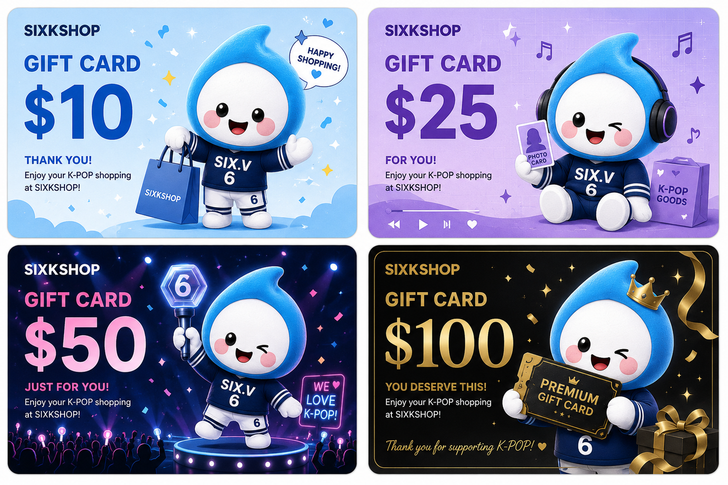 6KSHOP $10 GIFT CARD