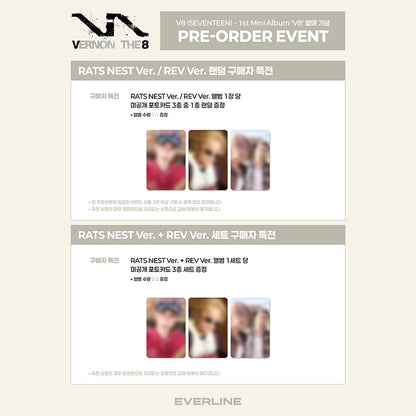 V8 (SEVENTEEN) 1st Mini Album [V8] STANDARD Ver.(Online Benefit)