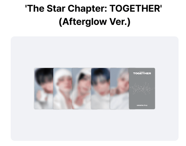 TOMORROW x TOGETHER Star Chapter [TOGETHER] Afterglow Ver(+Online Benefit)