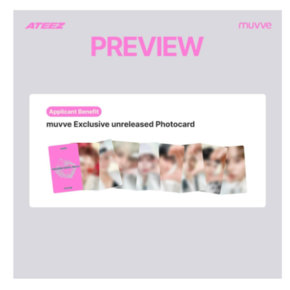 ATEEZ - 14TH MINI ALBUM [GOLDEN HOUR : Part.5] Pink LP Ver. (Online Benefit)